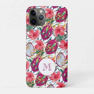 Dragon Fruit Tropical Floral Modern Green Palm iPhone 11 Pro Case