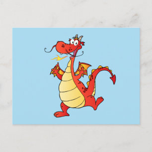 Dragon Funny Happy Postcard