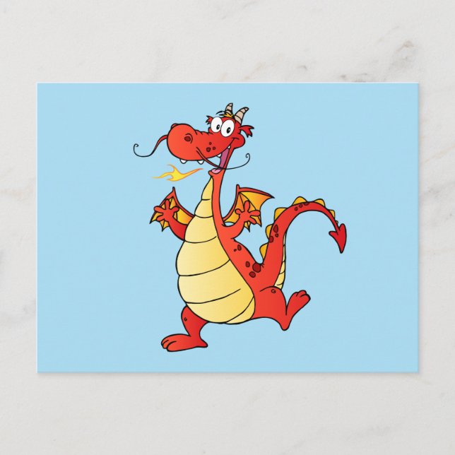 Dragon Funny Happy Postcard (Front)