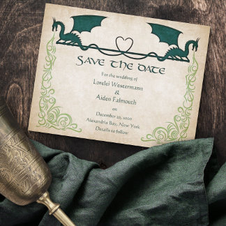 Dragon Gamer Fantasy Save The Date
