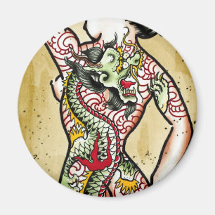 "Dragon Geisha" Magnet