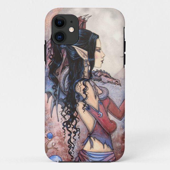 Dragon Girl Gothic Fantasy Art iPhone 5 Case (Back)