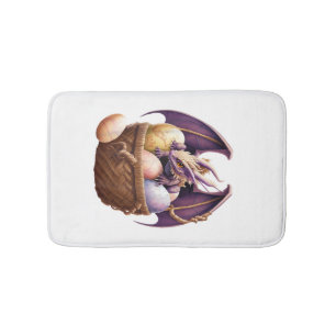 Dragon Girl Lover Collecting Easter Eggs - Kids Cu Bath Mat