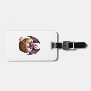 Dragon Girl Lover Collecting Easter Eggs - Kids Cu Luggage Tag