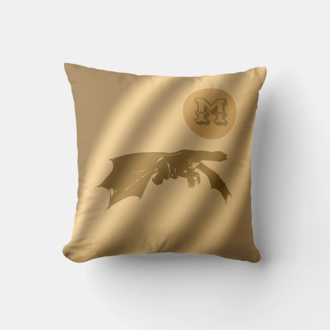 Dragon Gold Luxury Monogram Cushion (Front)
