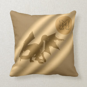 Dragon Gold Luxury Monogram Cushion