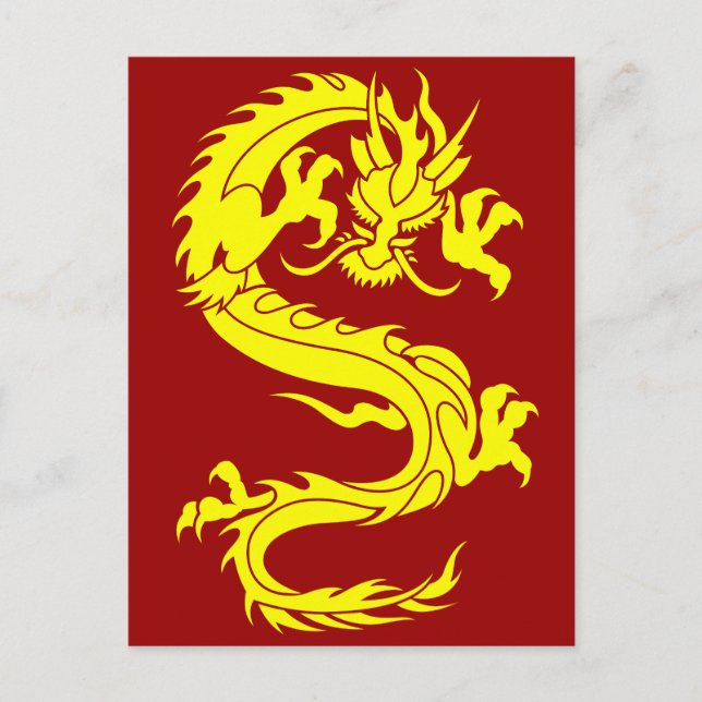 dragon golden postcard (Front)
