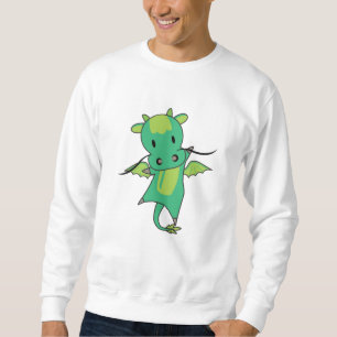 Dragon Green Fairy Tale Cute Animals For Kids Sweatshirt