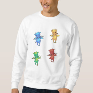 Dragon Green Red Blue Fairy Tale Cute Animals For Sweatshirt