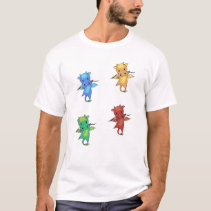 Dragon Green Red Blue Fairy Tale Cute Animals For T-Shirt