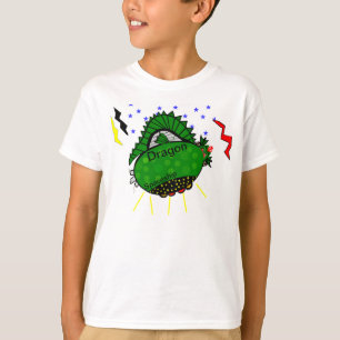 Dragon Green Spaceship Fun Kids Shirt