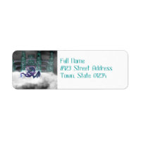Dragon Guarding Castle Mailing Labels
