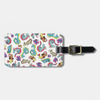 Dragon Gymnastics - A Playful Pattern - Blue Luggage Tag