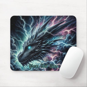 Dragon Head in a Thunderstorm with Lightning Mouse Mat