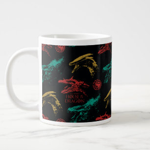 Dragon Head Pattern Large Coffee Mug
