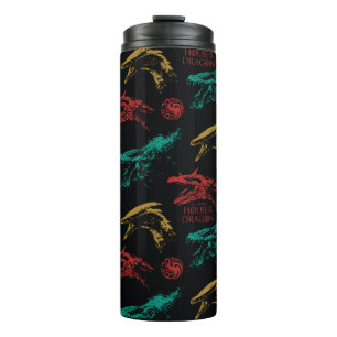 Dragon Head Pattern Thermal Tumbler