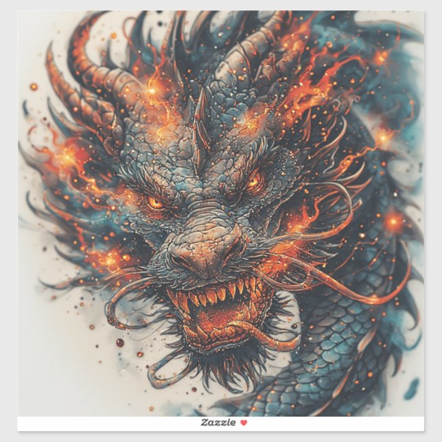 Dragon Head With Fierce Eyes (Sheet)