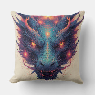 Dragon Head With Fierce Eyes Cushion