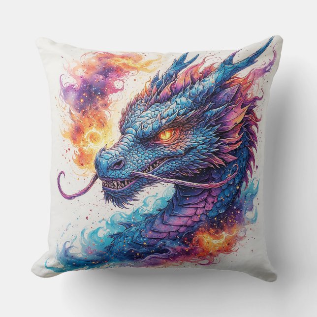 Dragon Head With Fierce Eyes Cushion (Front)