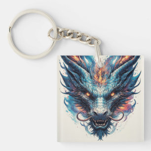 Dragon Head With Fierce Eyes Key Ring