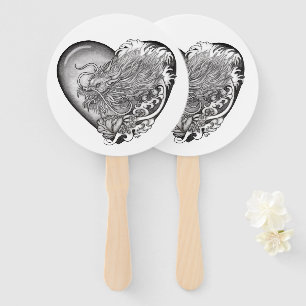 Dragon Heart Hand Fan