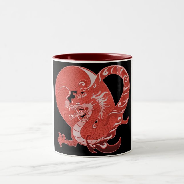 Dragon Heart Two-Tone Coffee Mug (Center)