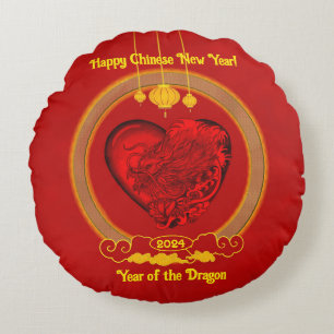 Dragon Heart , Year of the Dragon Round Cushion