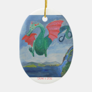 dragon holiday ornament