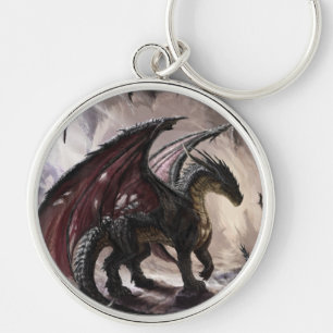 Dragon In Cave Key Ring