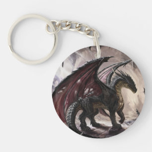 Dragon In Cave Key Ring