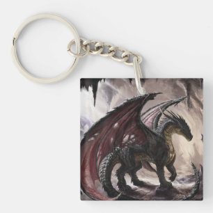Dragon In Cave Key Ring