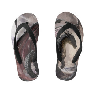 Dragon In Cave Kid's Flip Flops