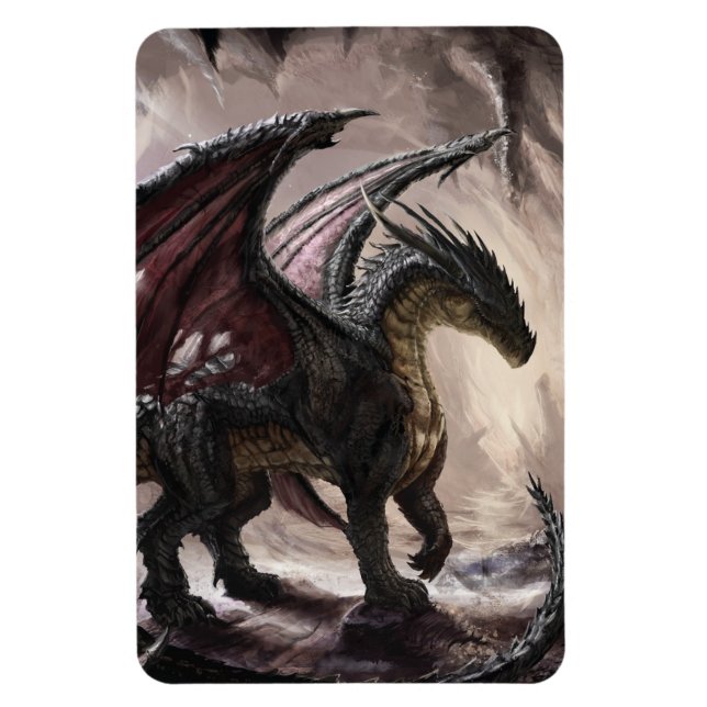Dragon In Cave Magnet (Vertical)