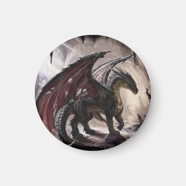 Dragon In Cave Magnet (Front)