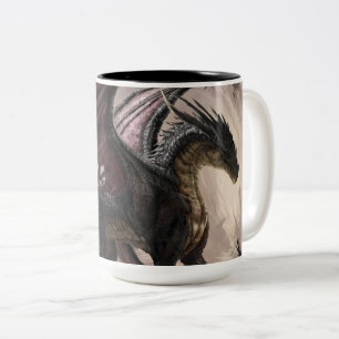 Dragon In Cave Two-Tone Coffee Mug