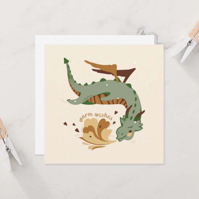 Dragon in green and beige (Front/Back In Situ)