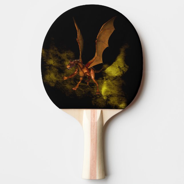Dragon in its Lair Ping Pong Paddle (Front)
