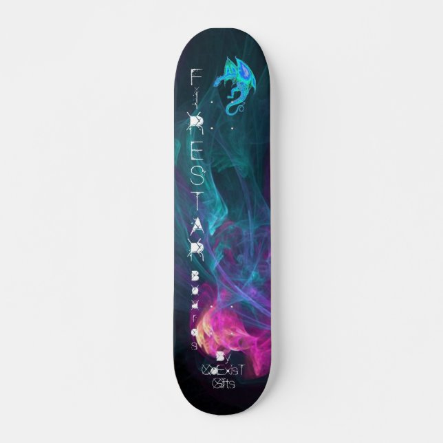 Dragon in Northern Lights Skateboard (Front)