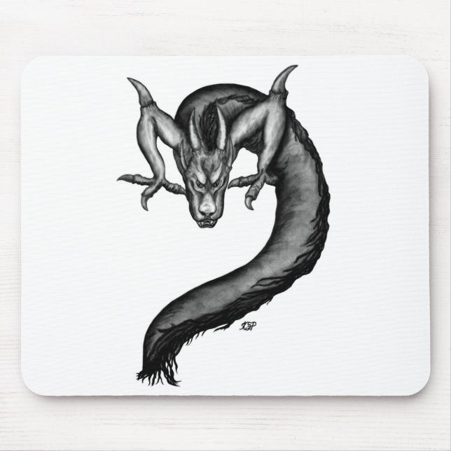 Dragon in Tattoo Style Mouse Mat (Front)
