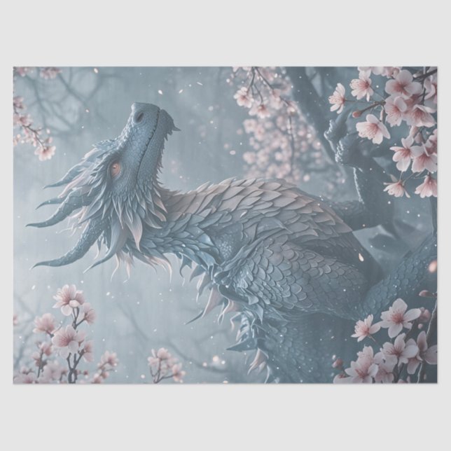 Dragon in the garden tissue paper (Front)