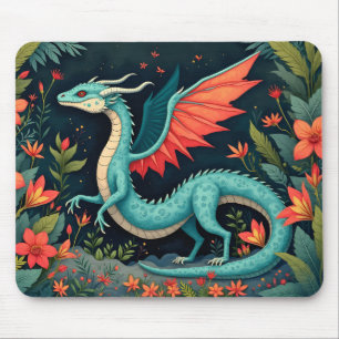 Dragon in the Jungle Mouse Mat