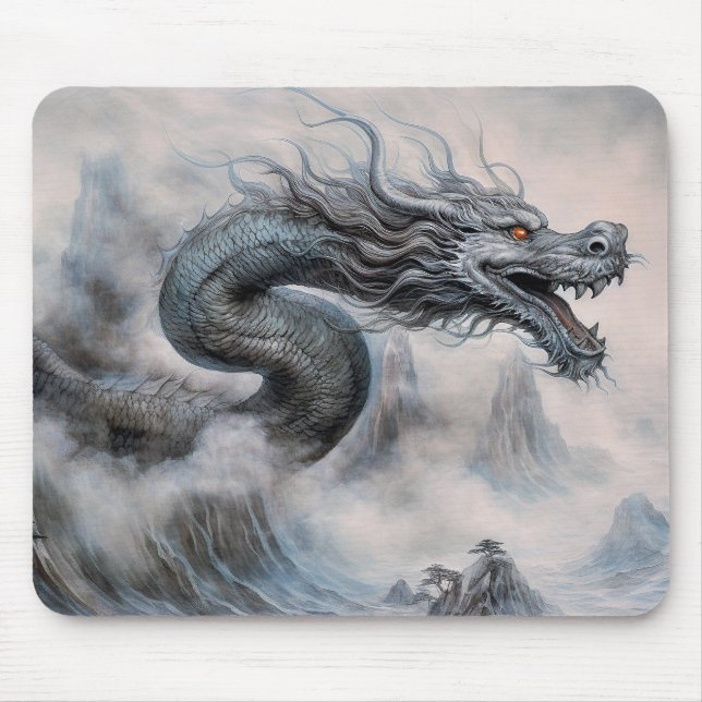 Dragon in the Mist Mouse Mat (Front)