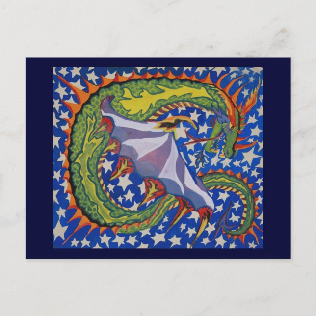 Dragon in the Stars Postcard (Front)