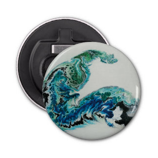 Dragon in the Waves – Abstract Ocean Energy Bottle Opener