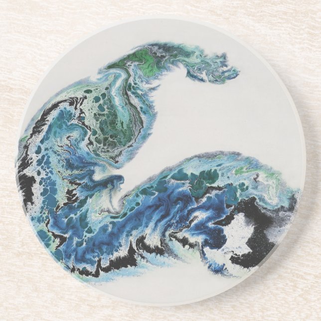 “Dragon in the Waves – Abstract Ocean Energy Coast Coaster (Front)