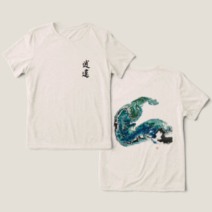 Dragon in the Waves – Abstract Ocean Energy Tri-Blend Shirt