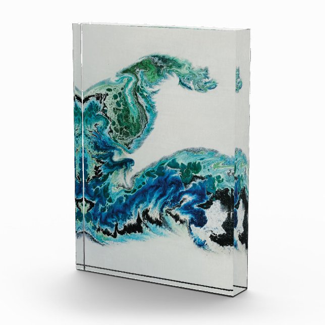 Dragon in the Waves – Abstract Ocean  Photo Block (Right)