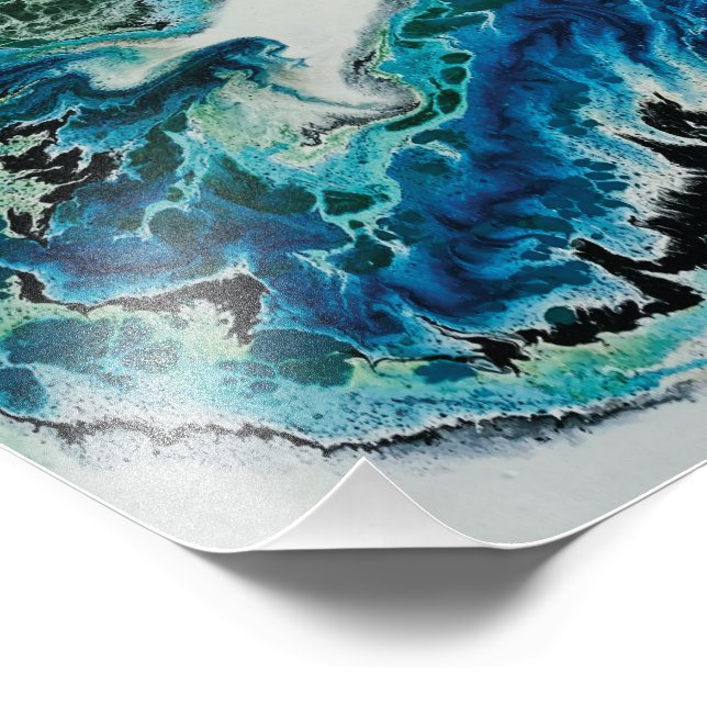 Dragon in the Waves – Abstract Ocean  Photo Print (Corner)