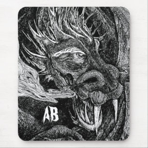 Dragon 'initials' mousepad