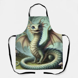 Dragon Jabberwocky Cute Fantasy Creature Art Apron